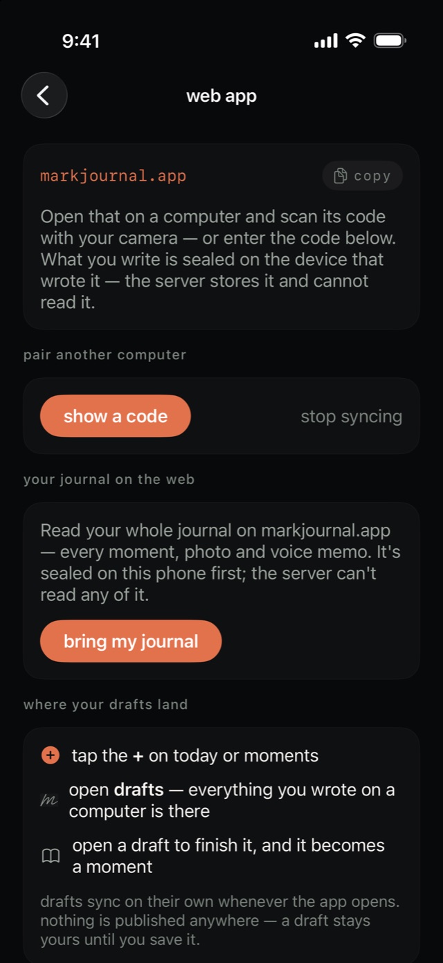 Mark on the web