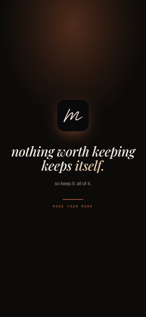 nothing worth keeping keeps itself